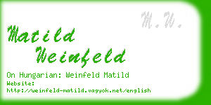 matild weinfeld business card